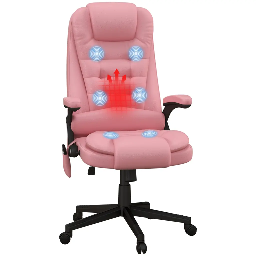 Homcom High Back Vibration Massage Office Chair 6 Vibration Points aosom business