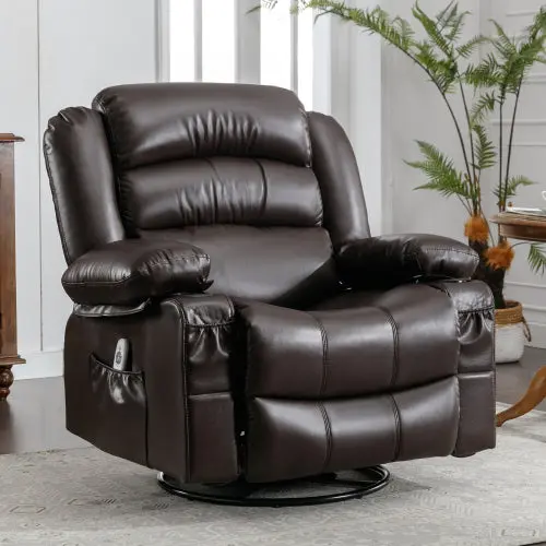 Massage Swivel Rocker Recliner Chair Vibration Massage And Heat Ergonomic Living Room Lounge Chair vanbow chair