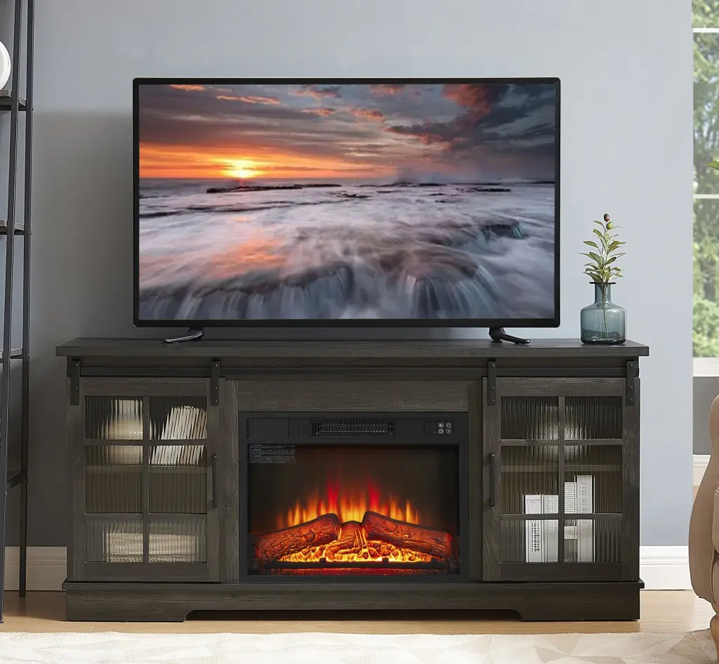 Multipurpose Sliding Door TV Stand Large Storage Cabinet 2 Doors yilong furniture
