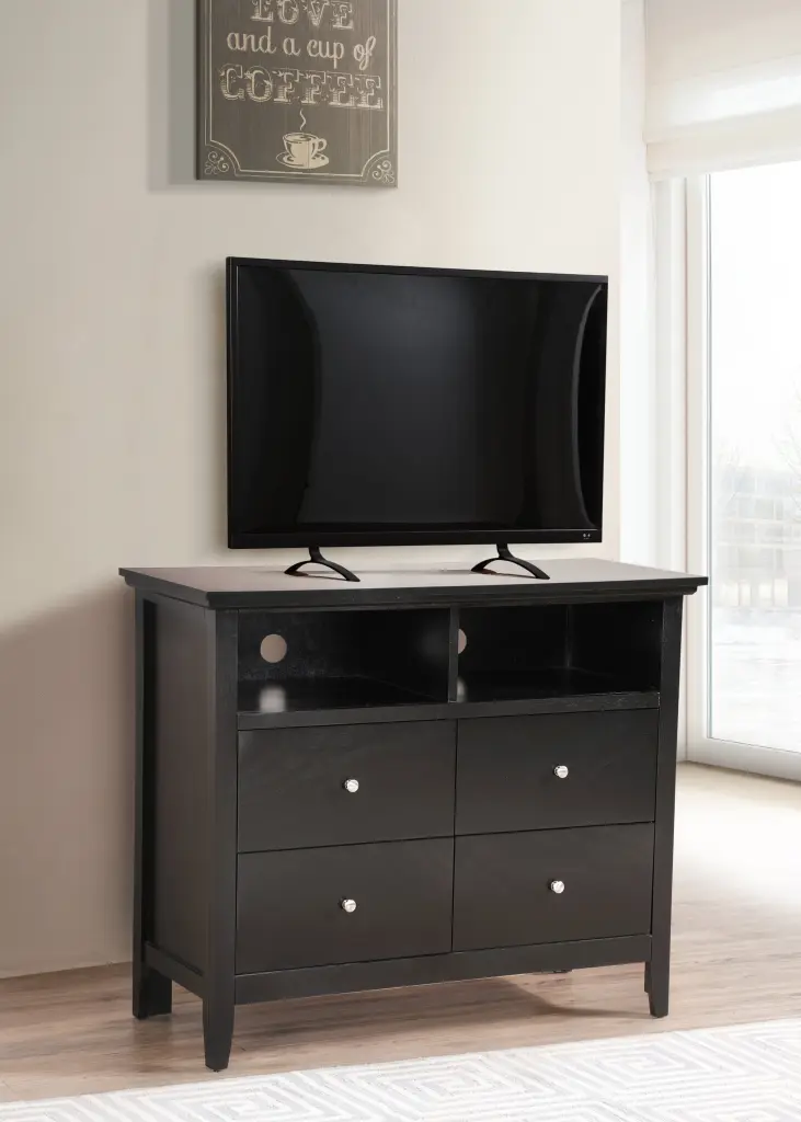 Hammond G5450 TV Media Chest Black Particle Board Entertainment Center glory furniture
