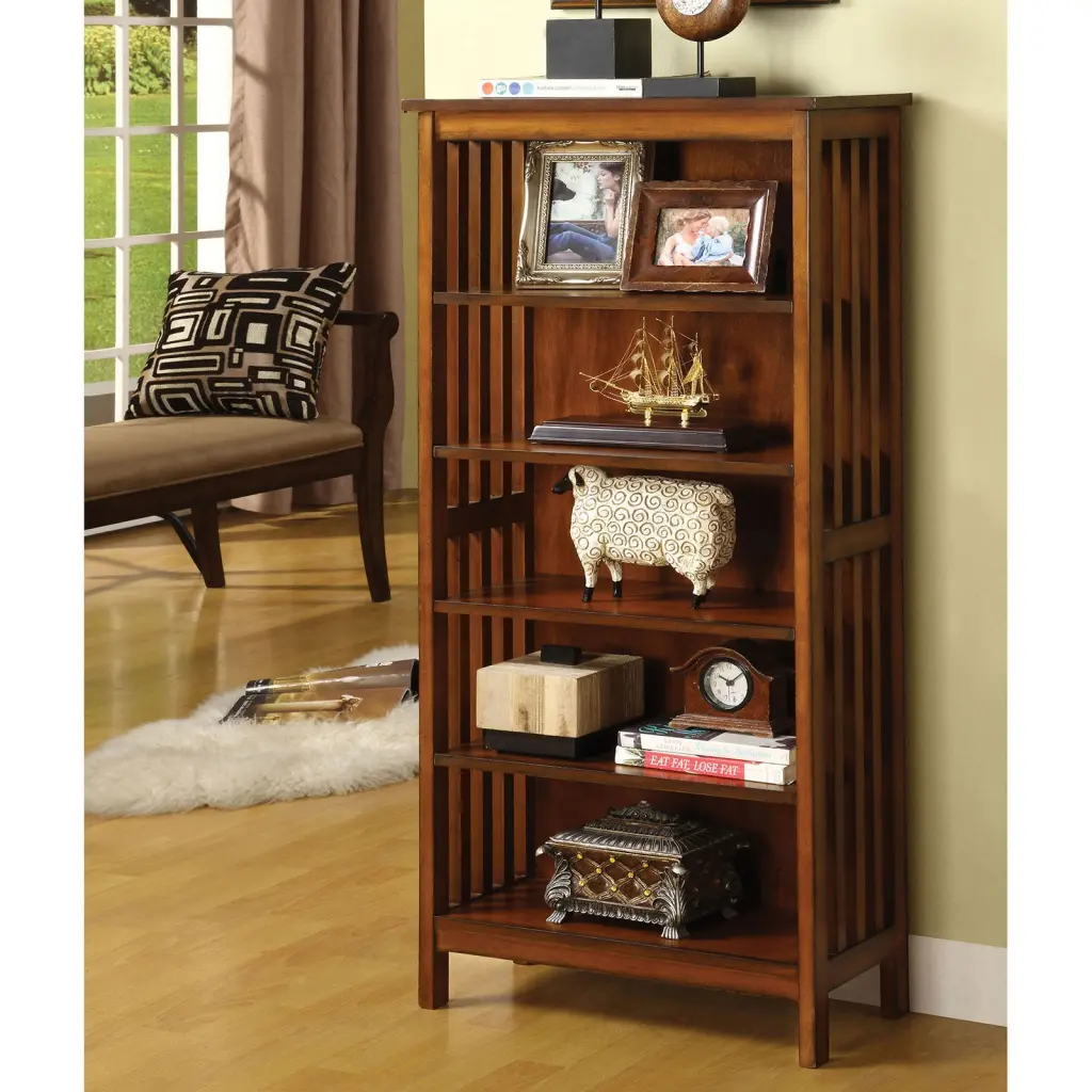 Gorgeous Styling Antique Oak Finish 1Pc Media Shelf Solid Wood Storage Living Room kanepe