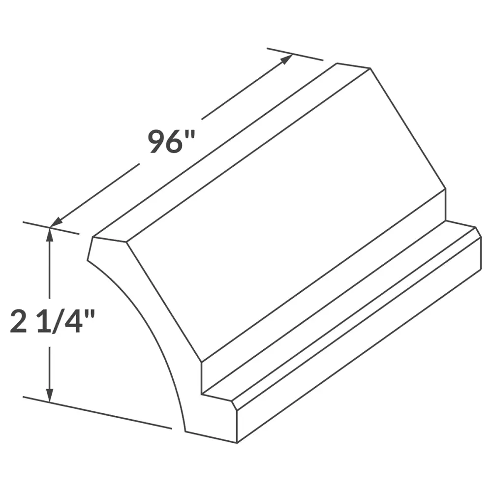 Crown Molding MCROWN-R Alpina Pearl LessCare 96 . width 2.25 . height