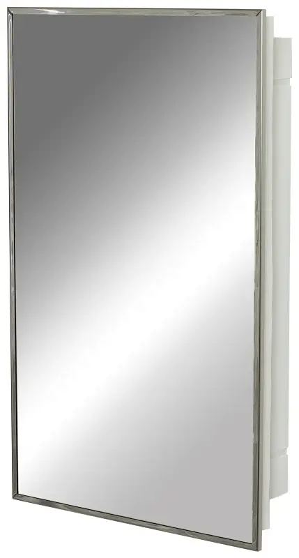 Zenith 105 Medicine Cabinet, 16-1/8 OAW, 4-1/2 OAD, 26-1/8 OAH, Plastic/Stainless Reinforced, 2-Shelf | Rustproof & Easy C...