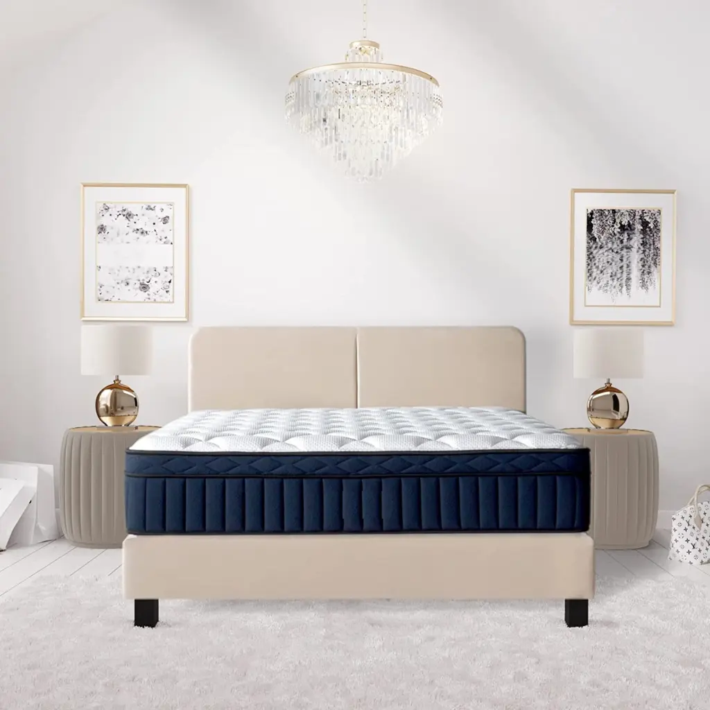 King Size Tranquility 12 Inch Medium Pillow Top Memory Foam Mattress Edge Support brn sleep products