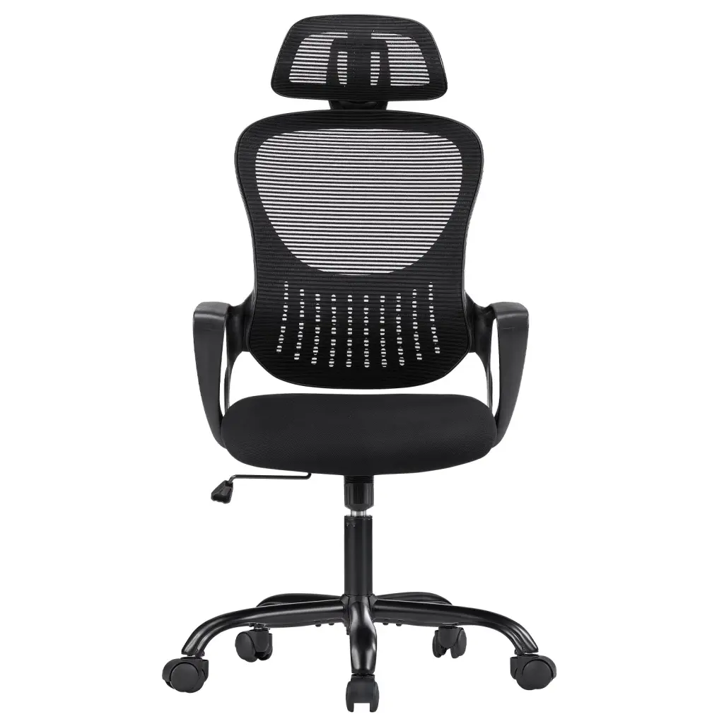 Mesh Rolling Work Chair Wheels Customizable Headrest Ergonomic Office Chair w2201
