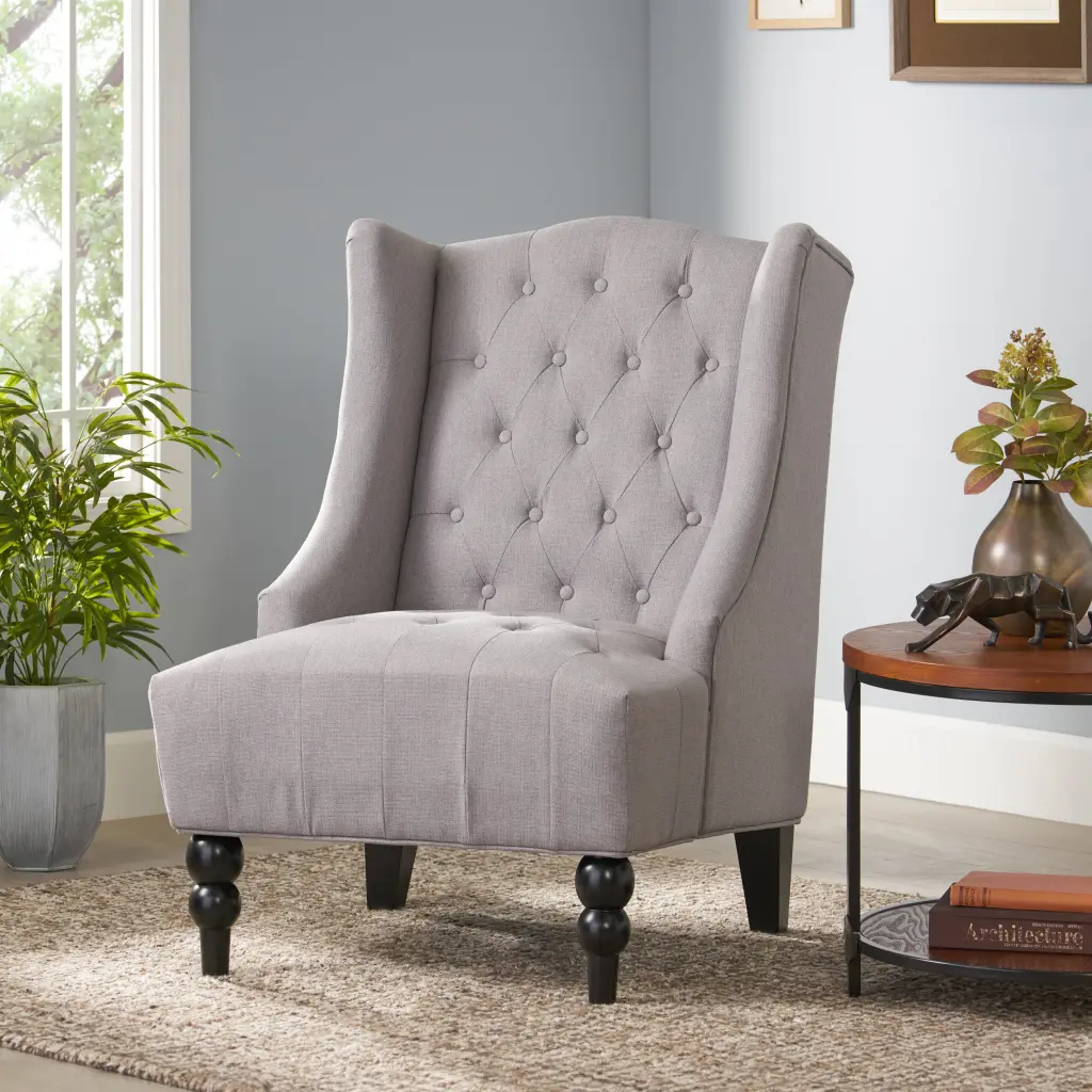 Toddman Hi Back Club Chair - Shiny Metal Material - Modern Design nh-cozy home