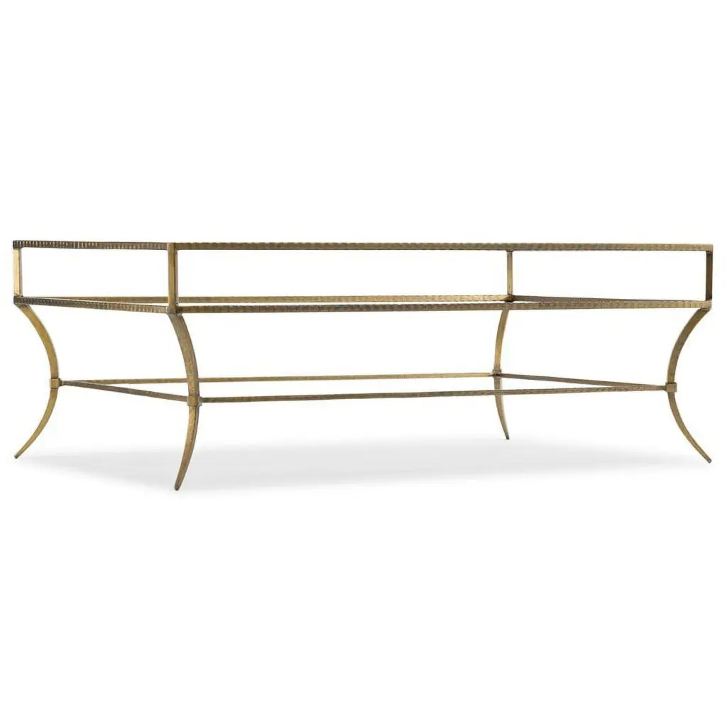 Beaumont Lane Gold Cast Iron Round Cocktail Table