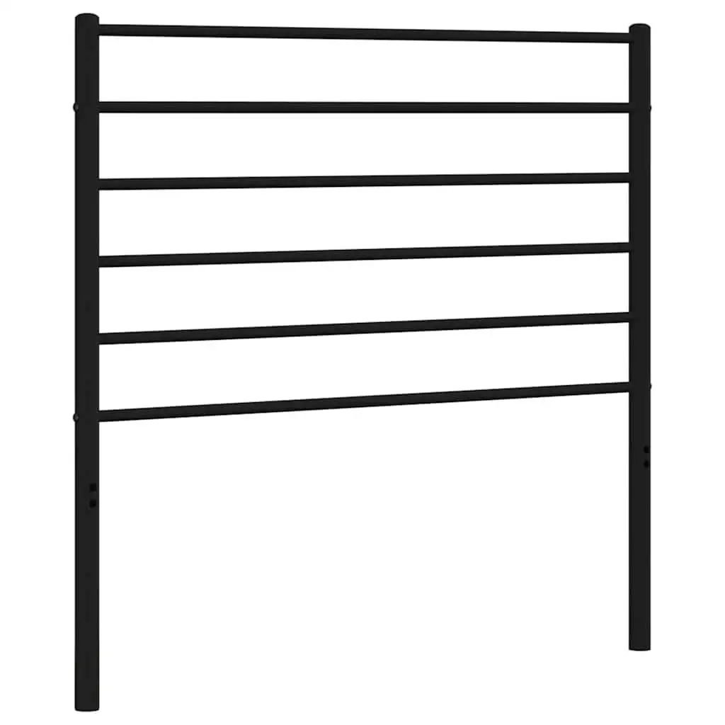 Black Metal Headboard 39.4 Inch - Modern Iron Bed Headboard