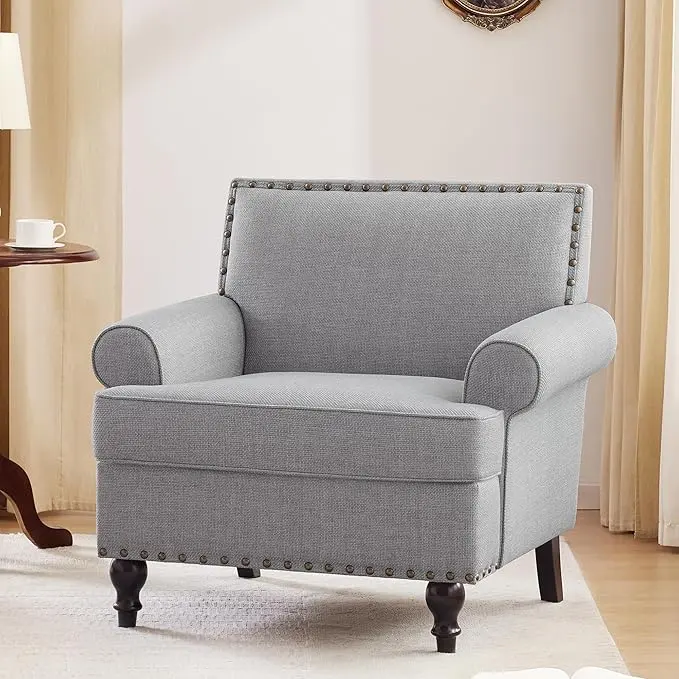 Retro Mid Century Accent Chair Soft Cushion Living Room rnb