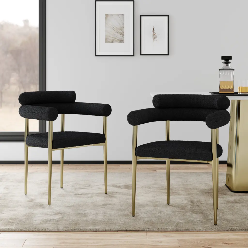 Woker Dining Chairs Set 2 Mid Century Modern Kitchen Chairs Wooden Legs rnb