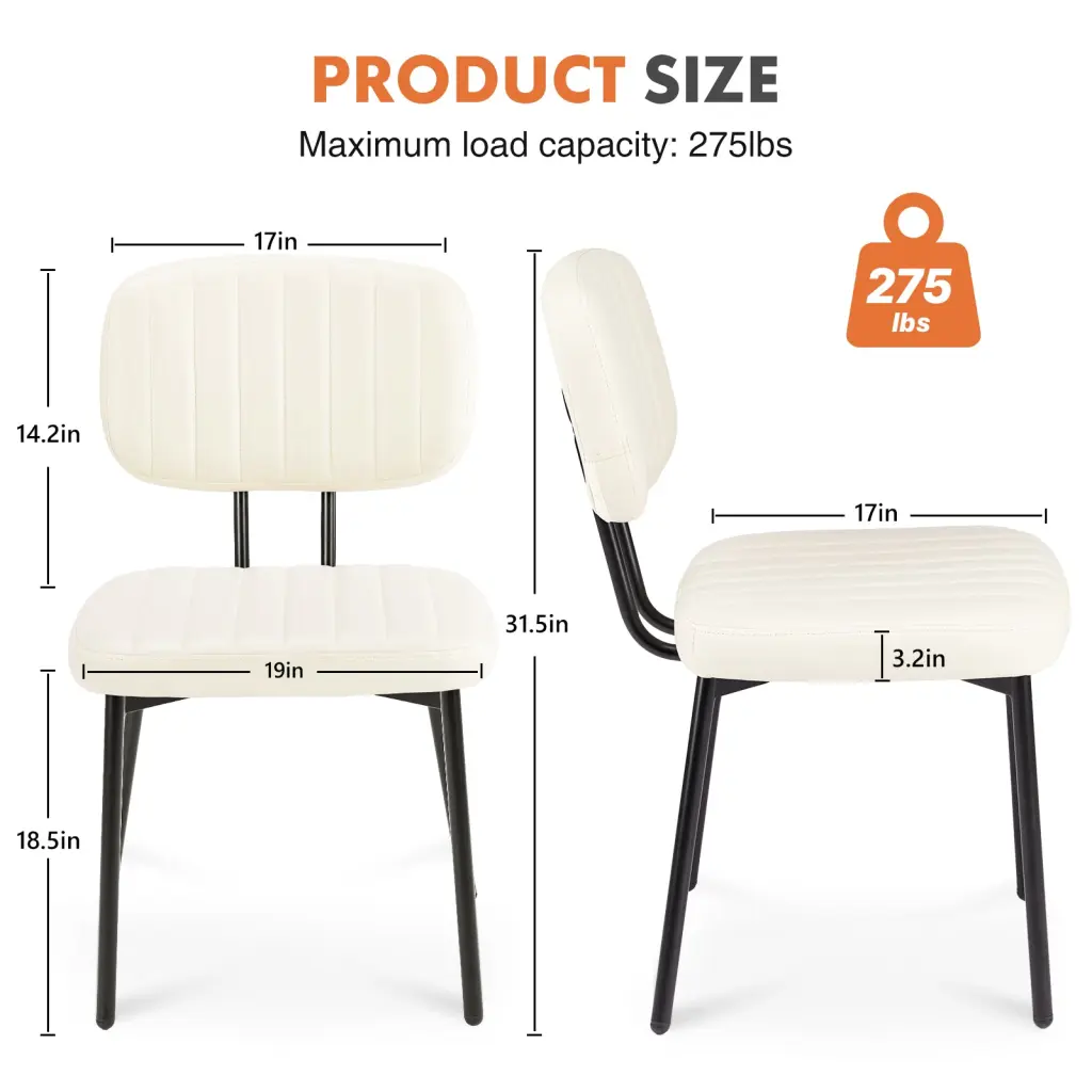 Dining Chairs Upholstered Mid Century Modern Kitchen Dining Room Accent Chairs Set 4 w2201