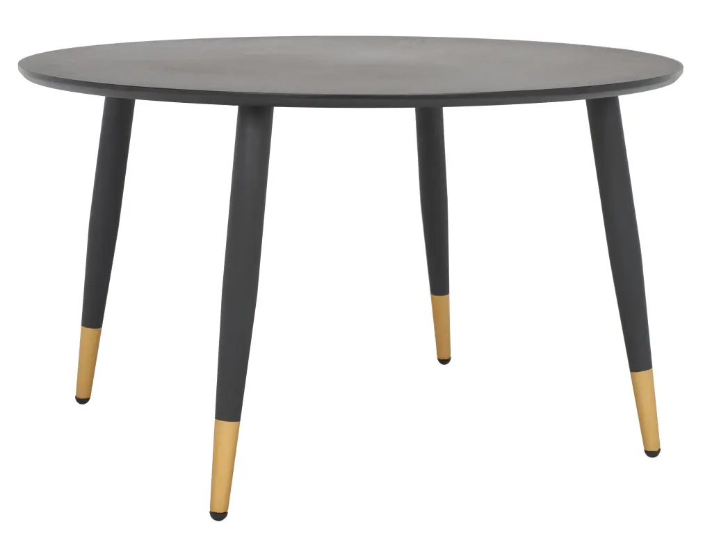 SAFAVIEH Beck Mid Century Round Coffee Table Black Gold