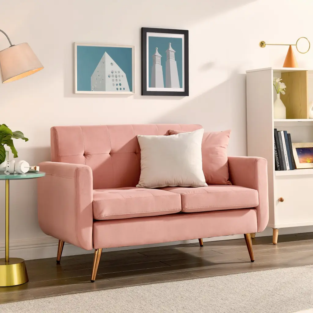 Loveseat Sofa Mid Century Modern Decor Beautiful Seat Couches Living Room chuangyuan smart home