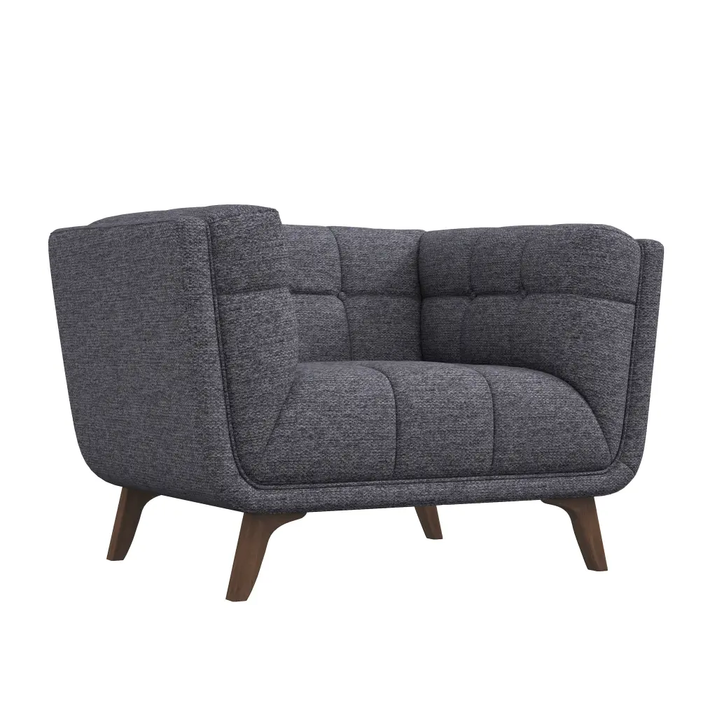 Addison Mid Century Modern Lounge Chair Grey Fabric ashcroft furniture