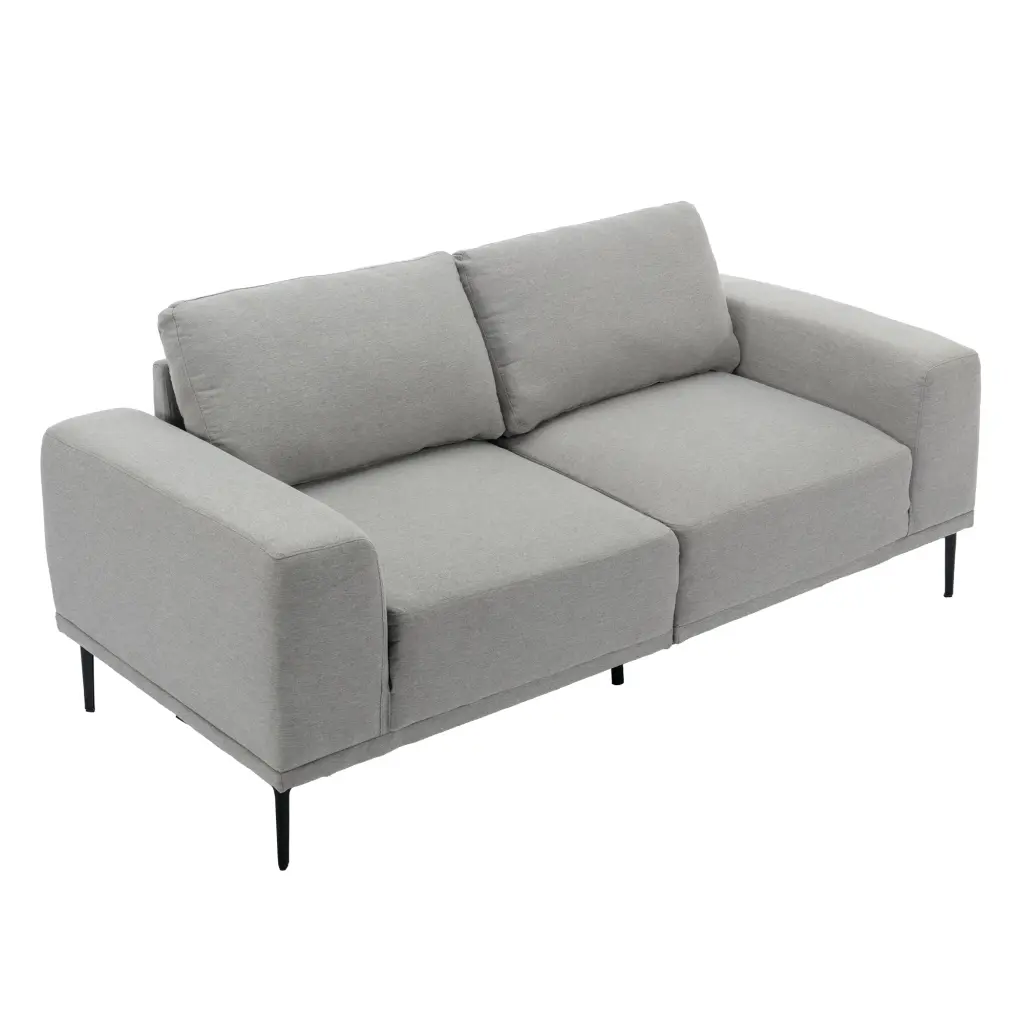 74.8 Inch Large Linen Loveseat Couch Mid Century Modern Style rnb