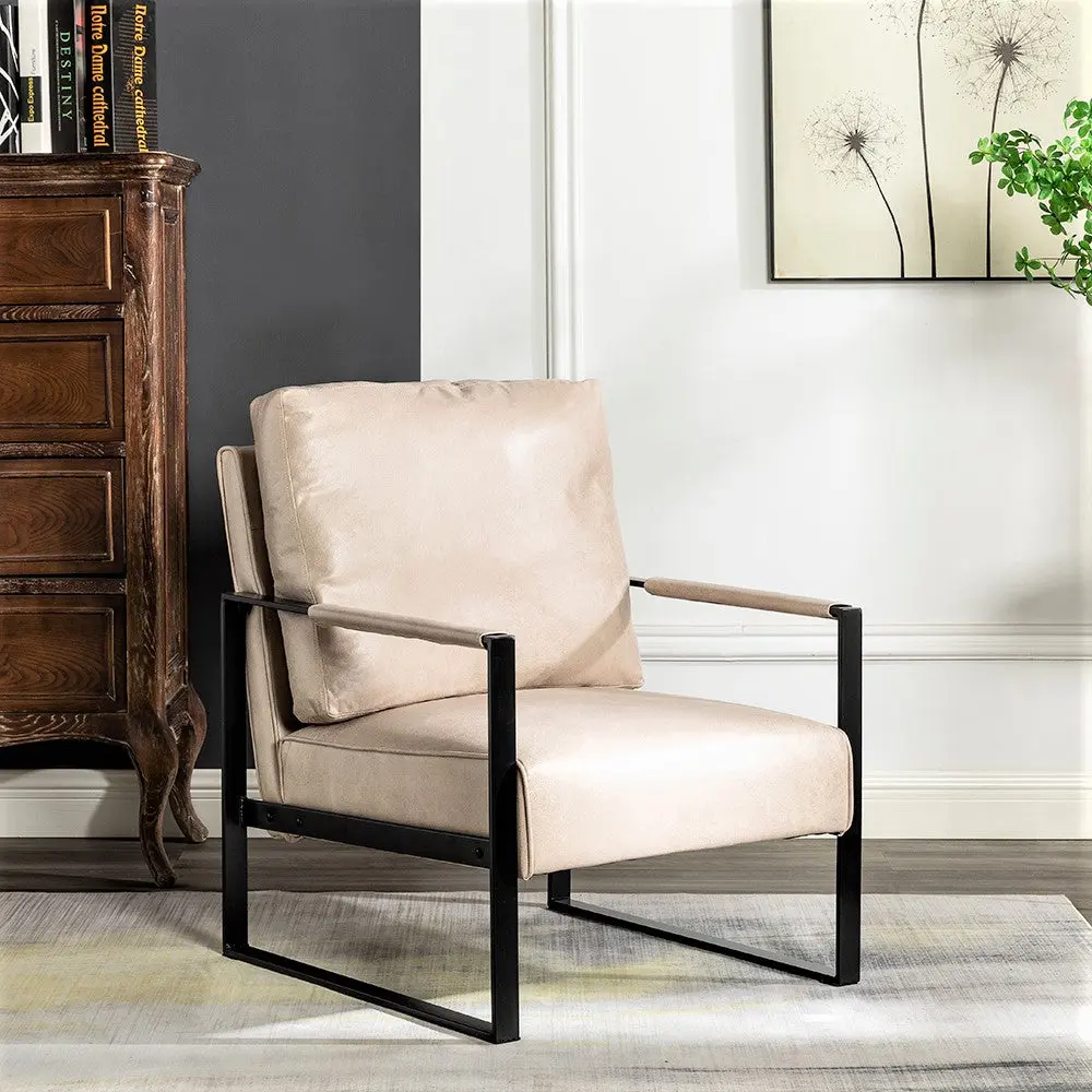 Direct Classic Mid Century Modern Accent Chair Long Lasting Square Metal Legs u s pride furniture