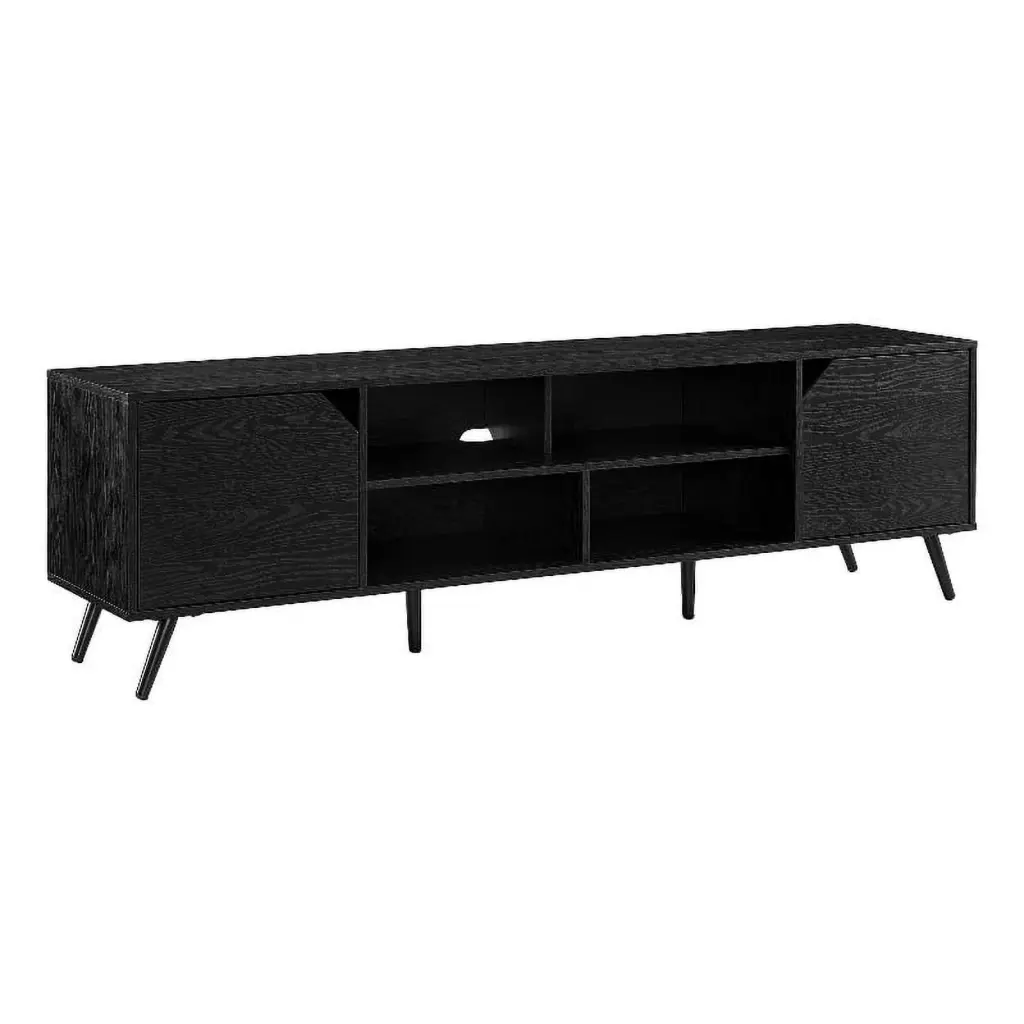 70 MCM Simple Wood TV Stand TVs up to 80 inches Black Walker Edison