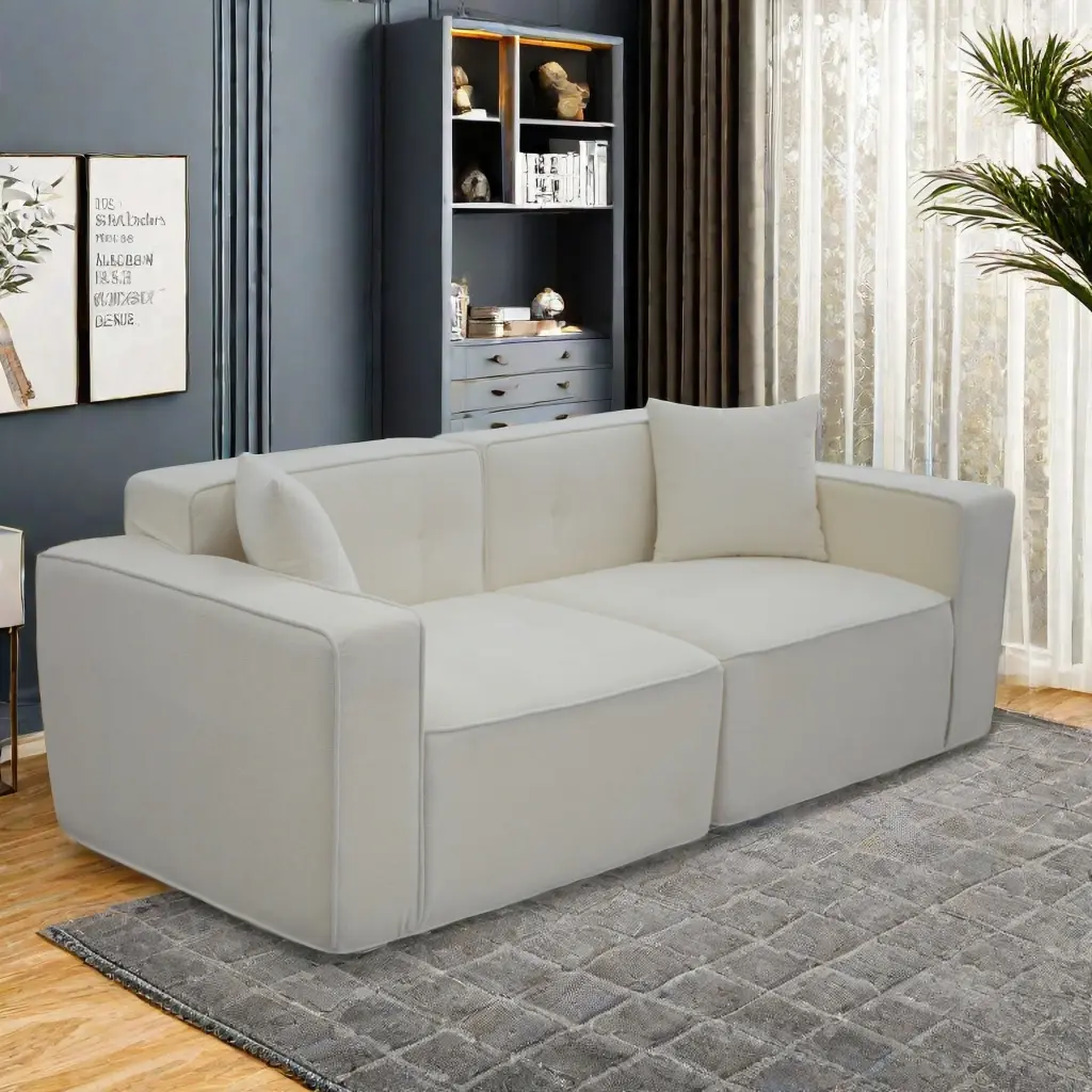 Full Size Foam Compression Sofa Modern Teddy Velvet, 2-3 Seater redde boo co.- ltd w1183