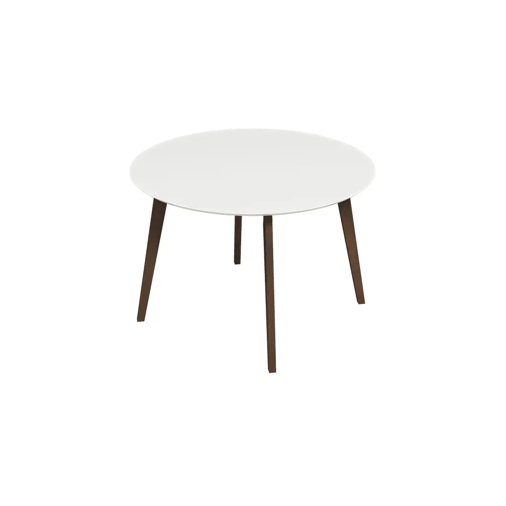 Alina Dining Table White Brown Seats 4 Mid Century Modern Design ashcroft furniture
