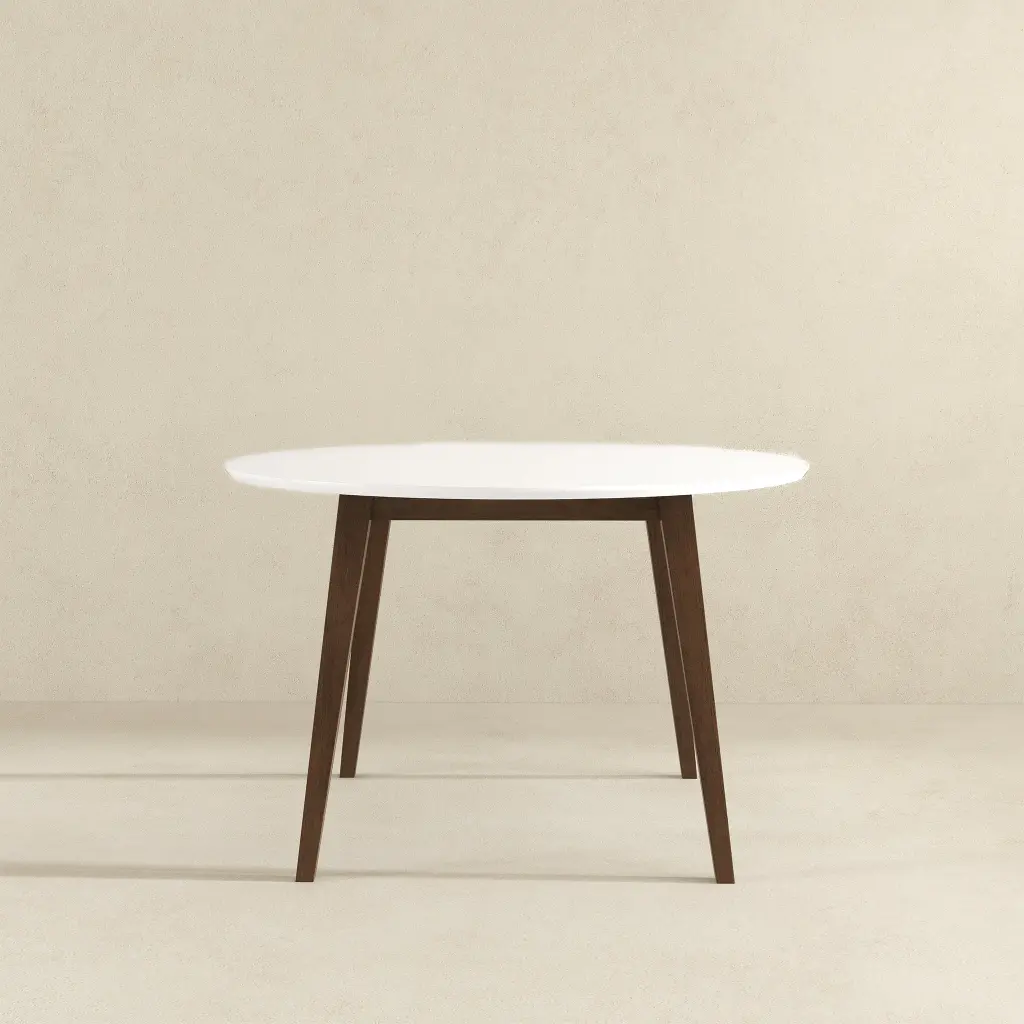 Paloma Dining Table White Brown White Seats 4 Brown Dining Room Mid Century ashcroft furniture