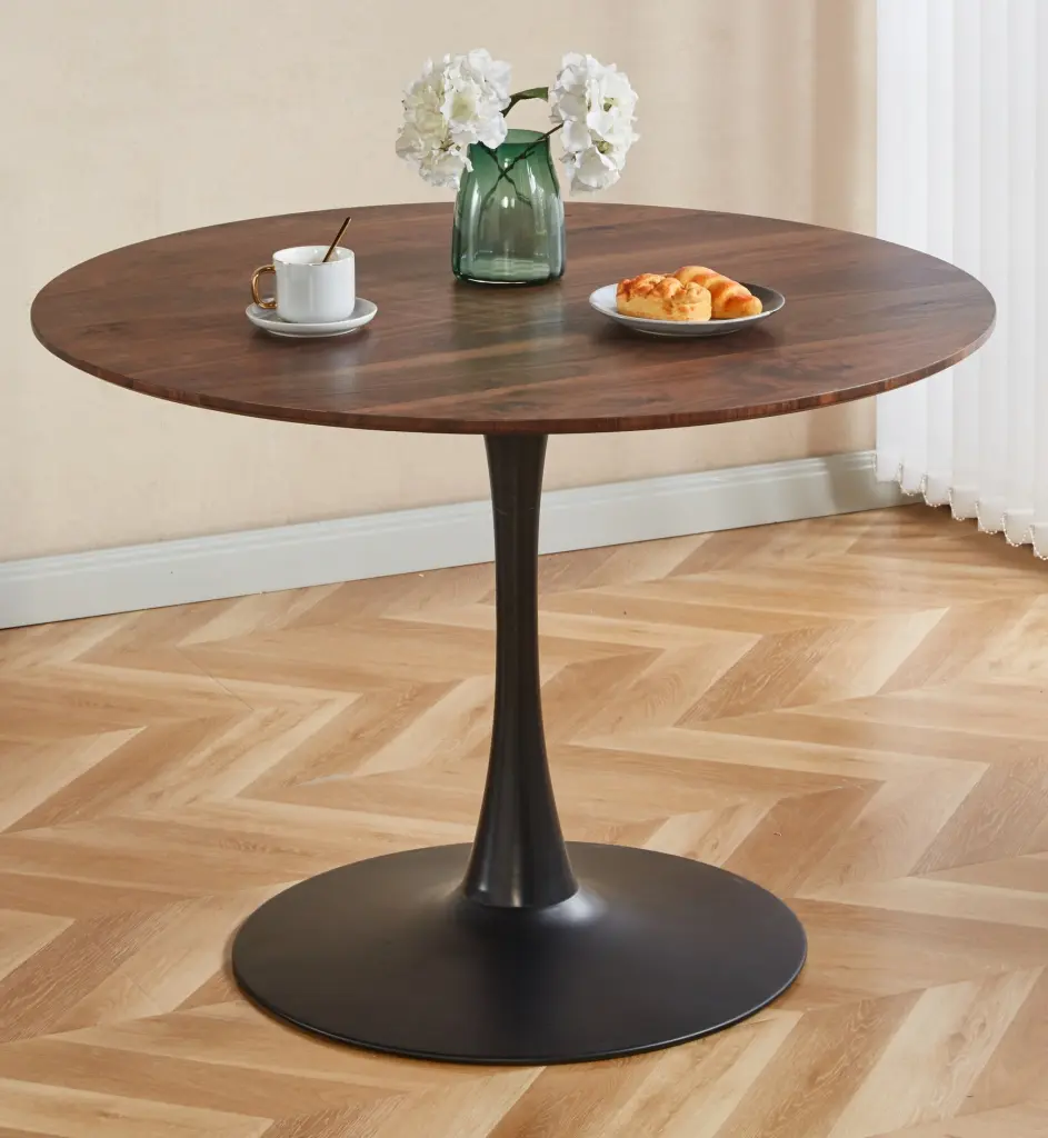 42.1 Inch Timber Hue Top Tulip Table Mid Century Dining Table 4-6 People rnb