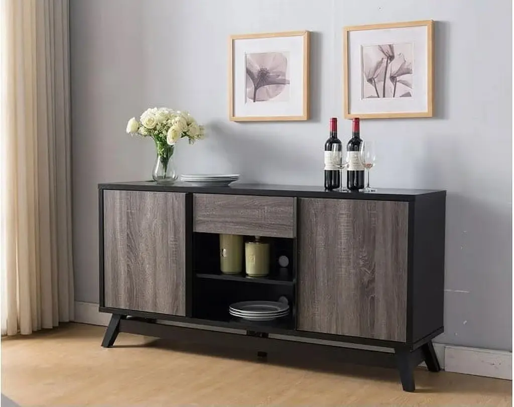 Mid Century 60 TV Stand Modern Buffet Storage Cabinet Entertainment Center DJ Corp Design