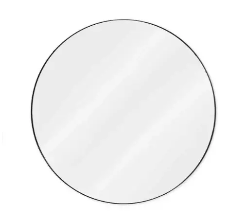 LED Vanity Cherington Round Wall Mirror 80cm - Charcoal & Steel