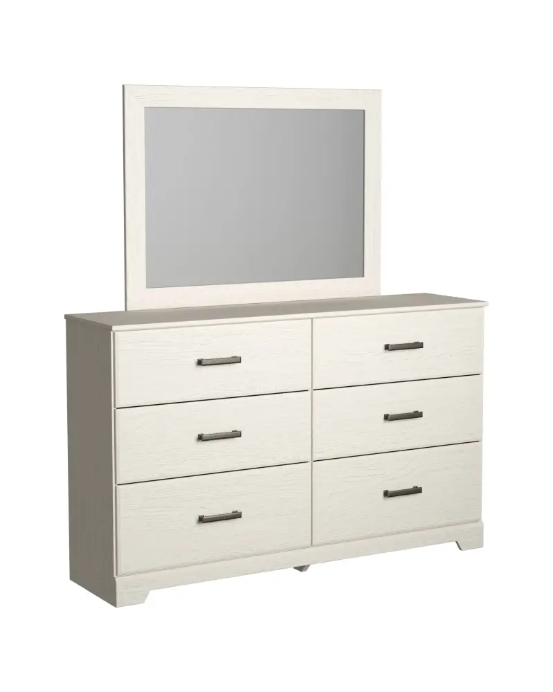 Stelsie - Dresser, Mirror - Snow