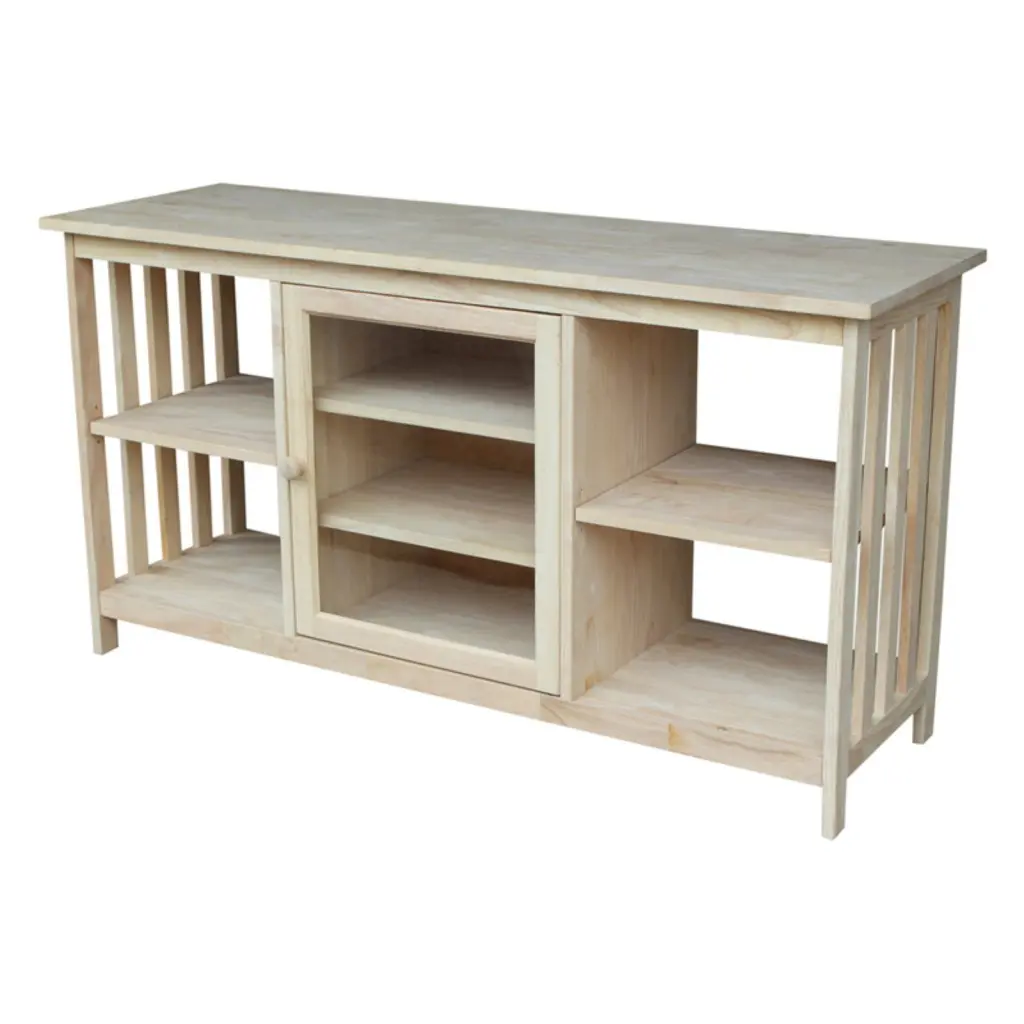 International Concepts Solid Wood Mission Entertainment Stand - Durable TV Console Living Room
