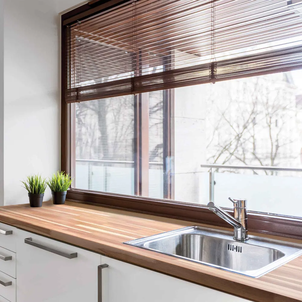 Finger-Jointed Acacia Wood Countertop, 96" x 25-1/2" x 1-1/2"