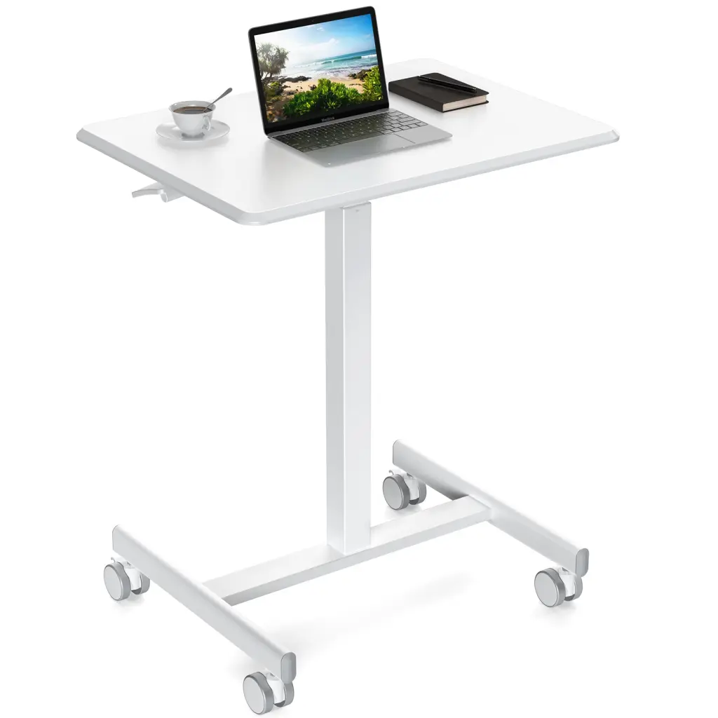 Sweetcrispy Small Mobile Rolling Standing Desk Notebook Computer Desk w2201