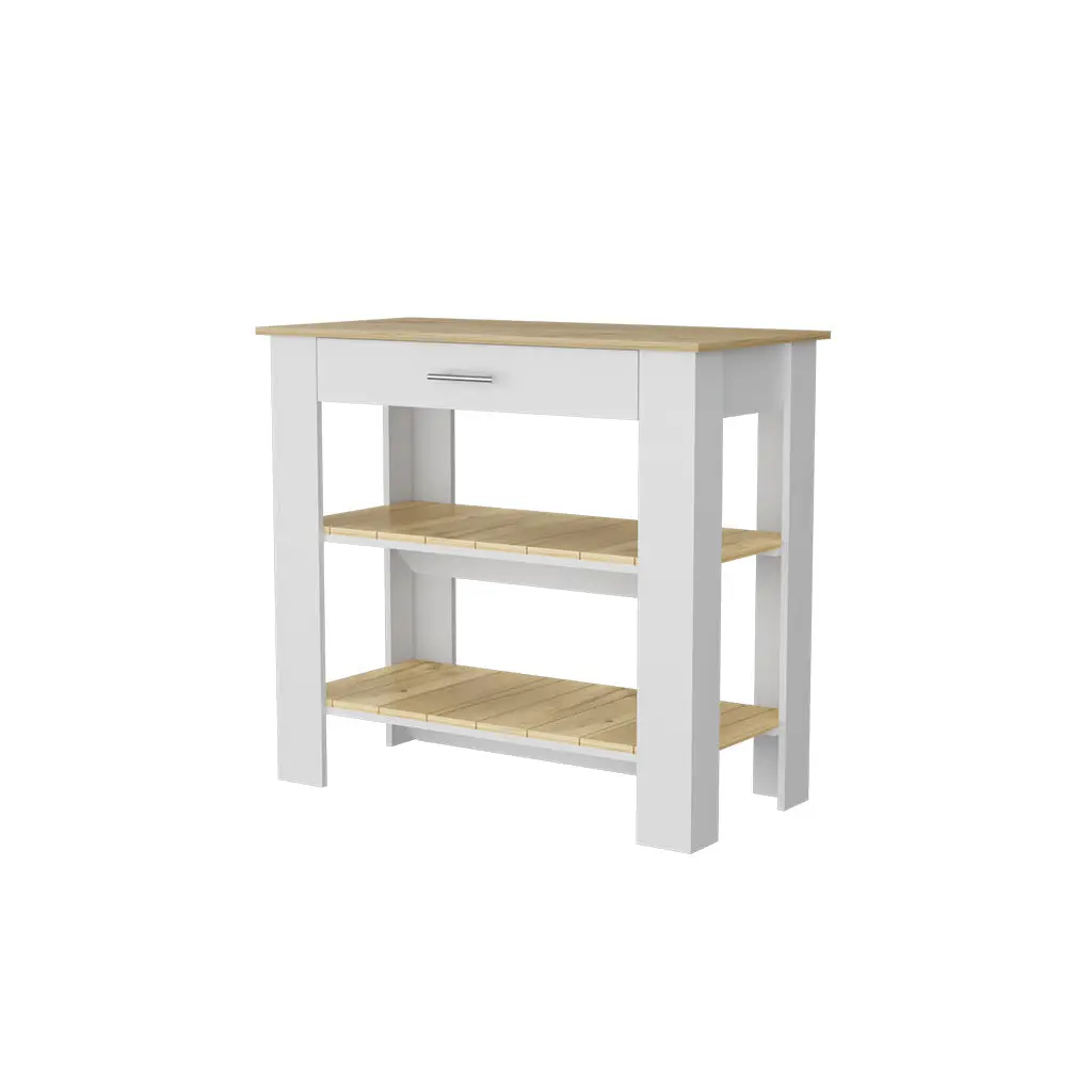 Brooklyn 40 Kitchen Island Two Shelves And One Drawer fm furniture