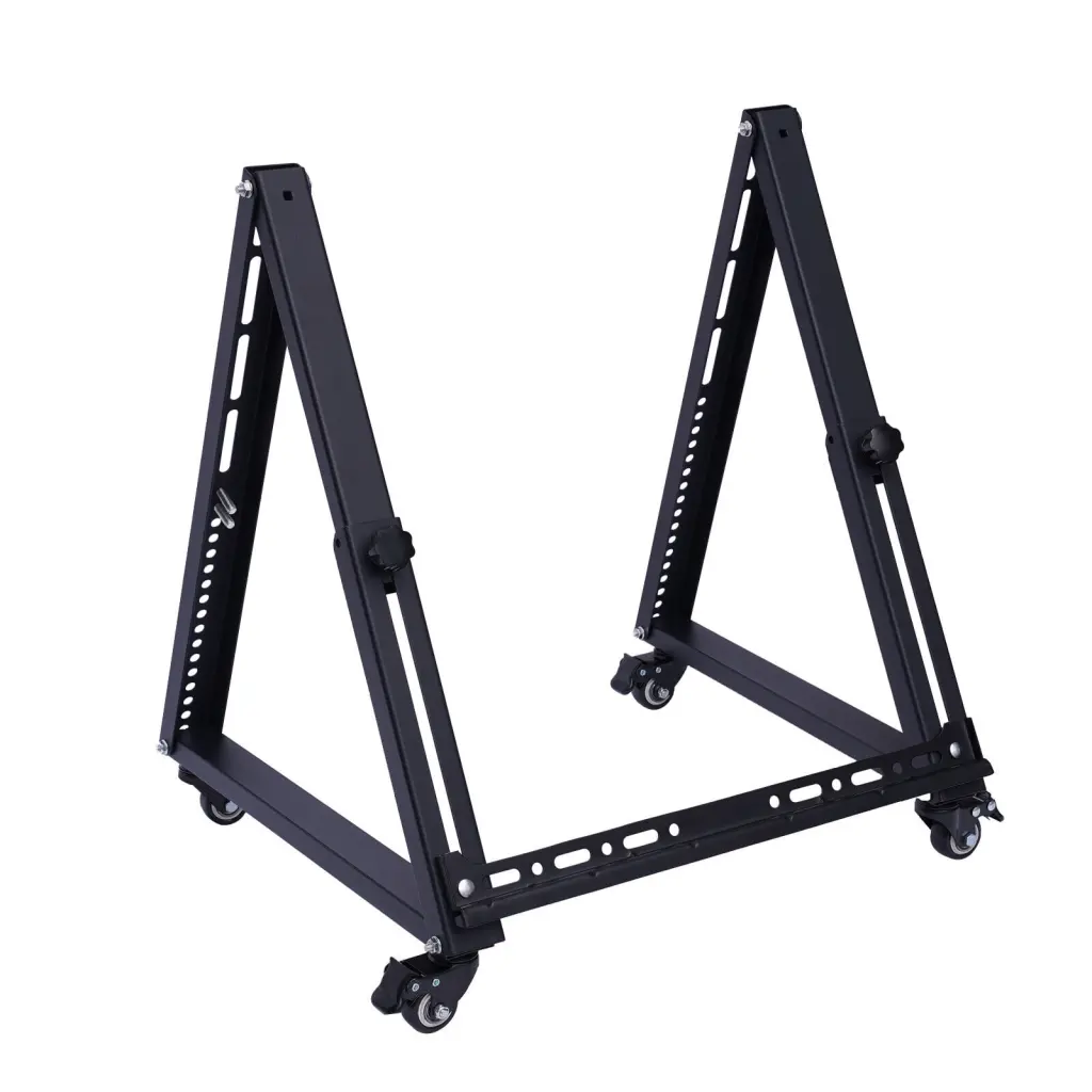 Fichiouy Mobile TV Cart Floor Mount, Cold-rolled Steel TV Stand Wheels 72.18 Inch TVs, Adjustable Height
