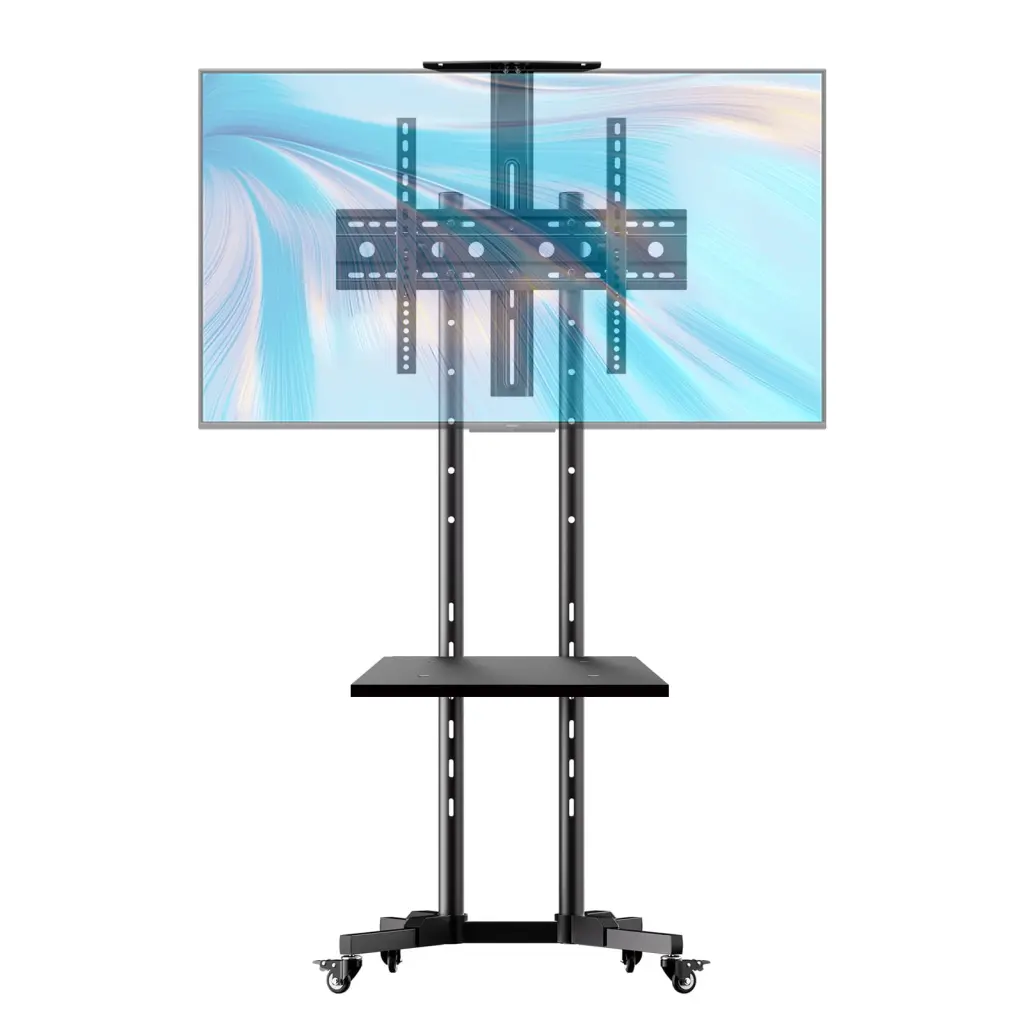 SYLVOX Rolling TV Stand Mobile TV Cart 32-75 inch TVs Lockable Wheels and Height Adjustable Design