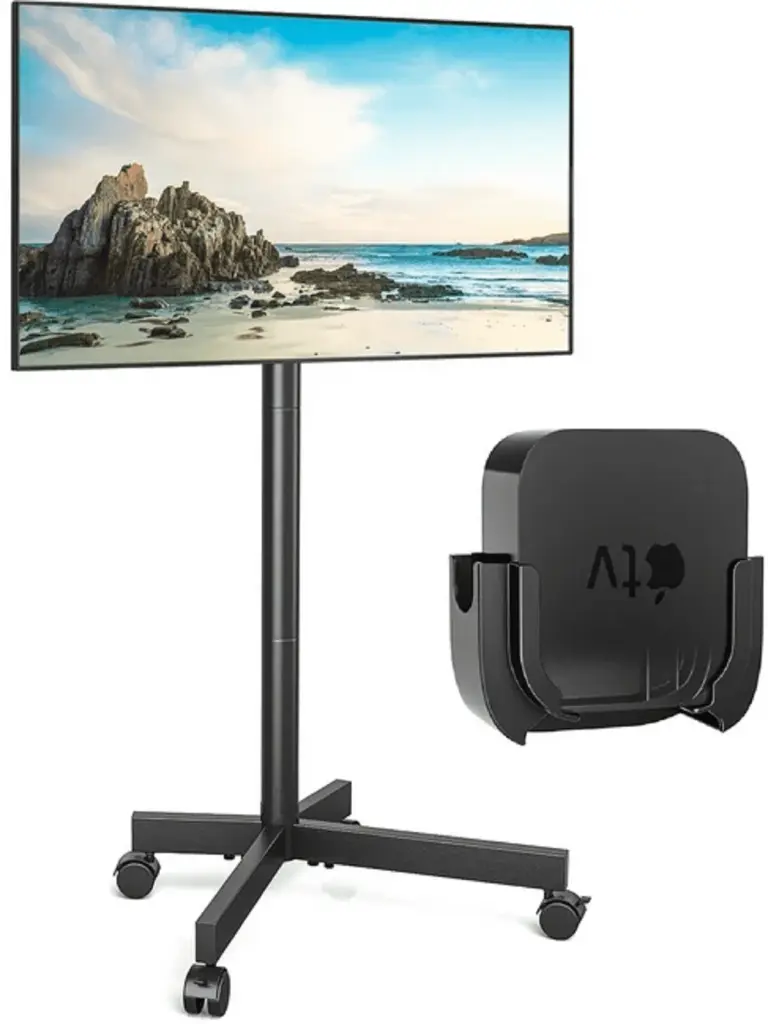 Mobile TV Stand TVs Up to 60 Inches Apple TV Roku Ultra Mount Cart TVON