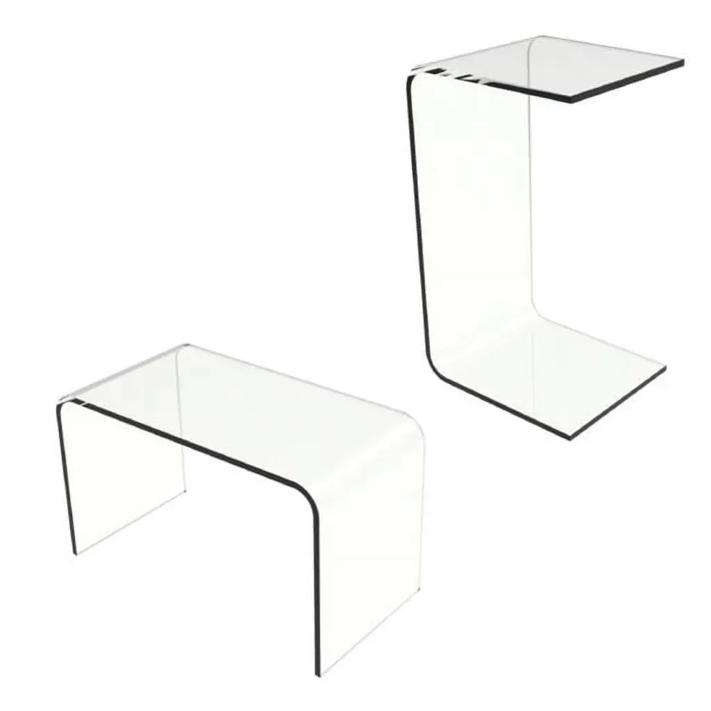 Acrylic Side Table - Clear - 24in. x 14in. x 12in. Daphne's Dinnette