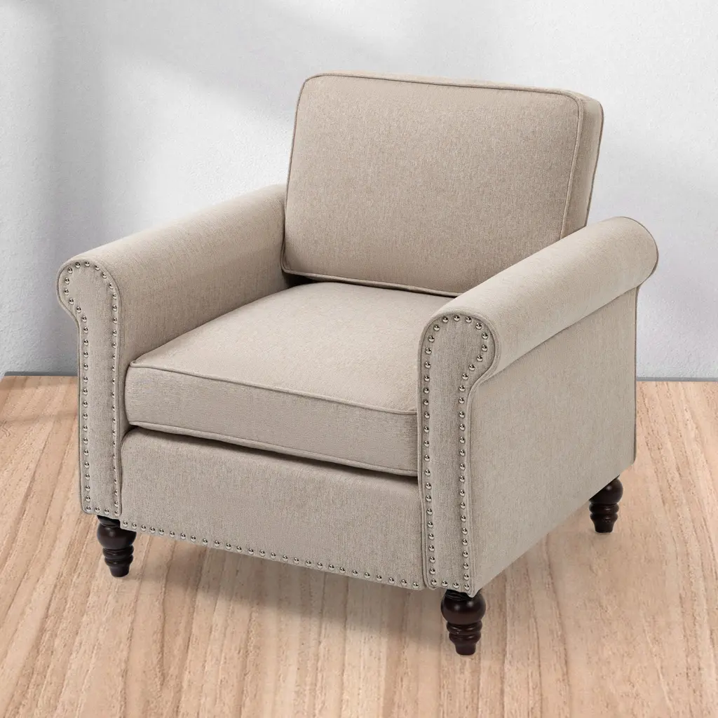 Modern Upholstered Accent Chair Armchair Reading Living Room rnb