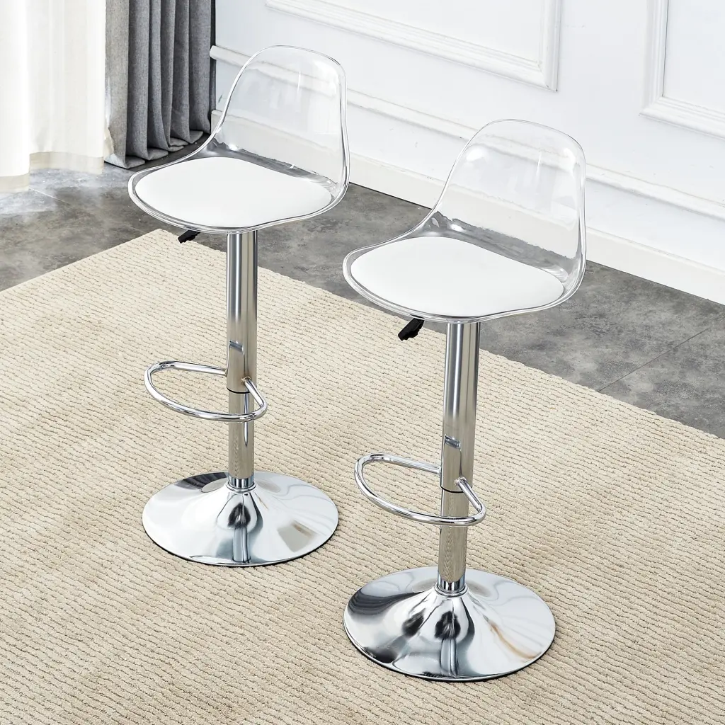 Modern Minimalist Bar Chairs and Bar Stools 360 Rotation and Adjustable Height droom w-1151