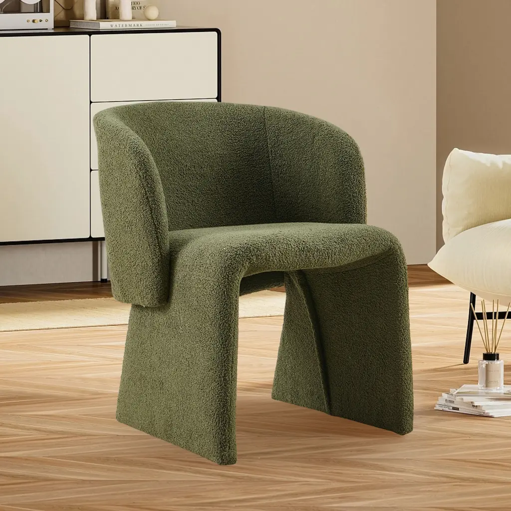 Modern Accent Chair Green Single Sofa Chair Upholstered Side Chair Living Room bn smart home w1164