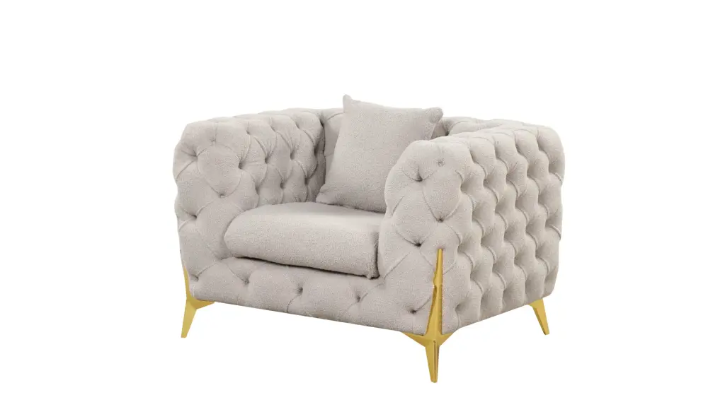 Contempo Modern Style Buckle Material Chair Made Timber Gray galaxy home furnishings