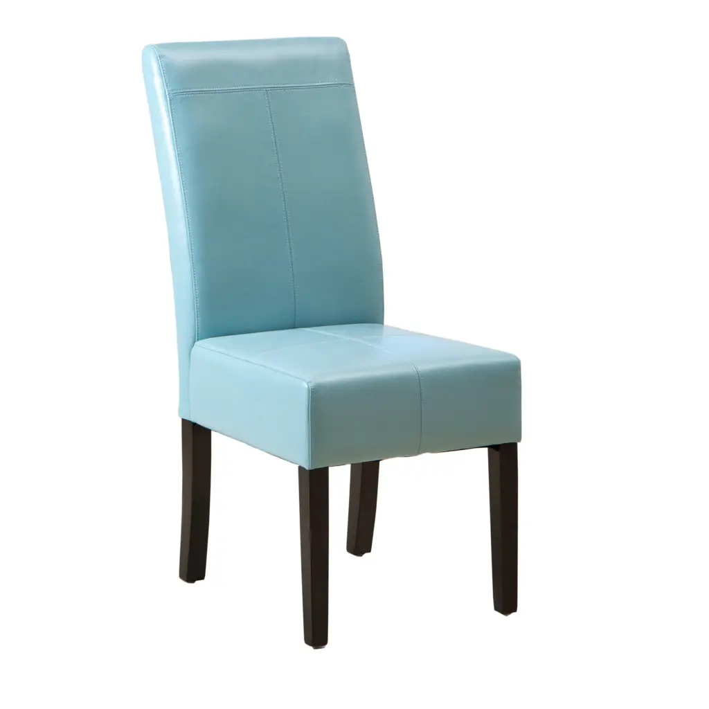 Pertica KD Dining Chair 2Pcs Set Teal Blue Hide Upholstered nh-comfortcove