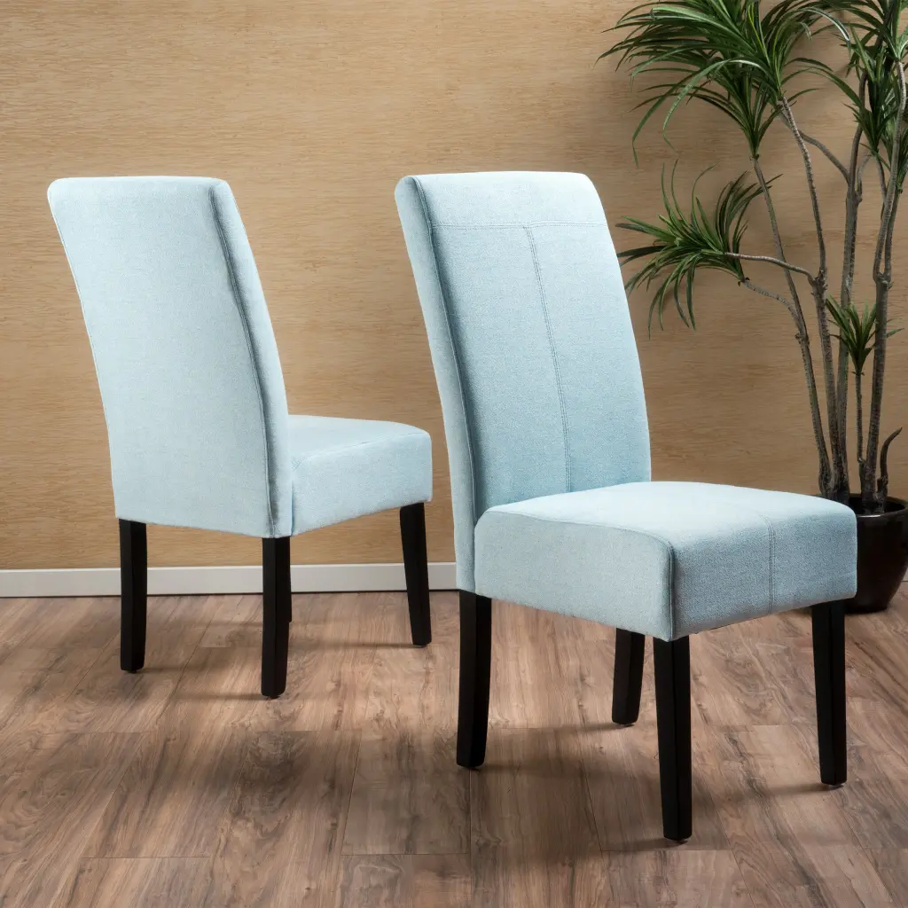 Pertica KD Dining Chair Light Blue Modern Kitchen Chair nh-purenest