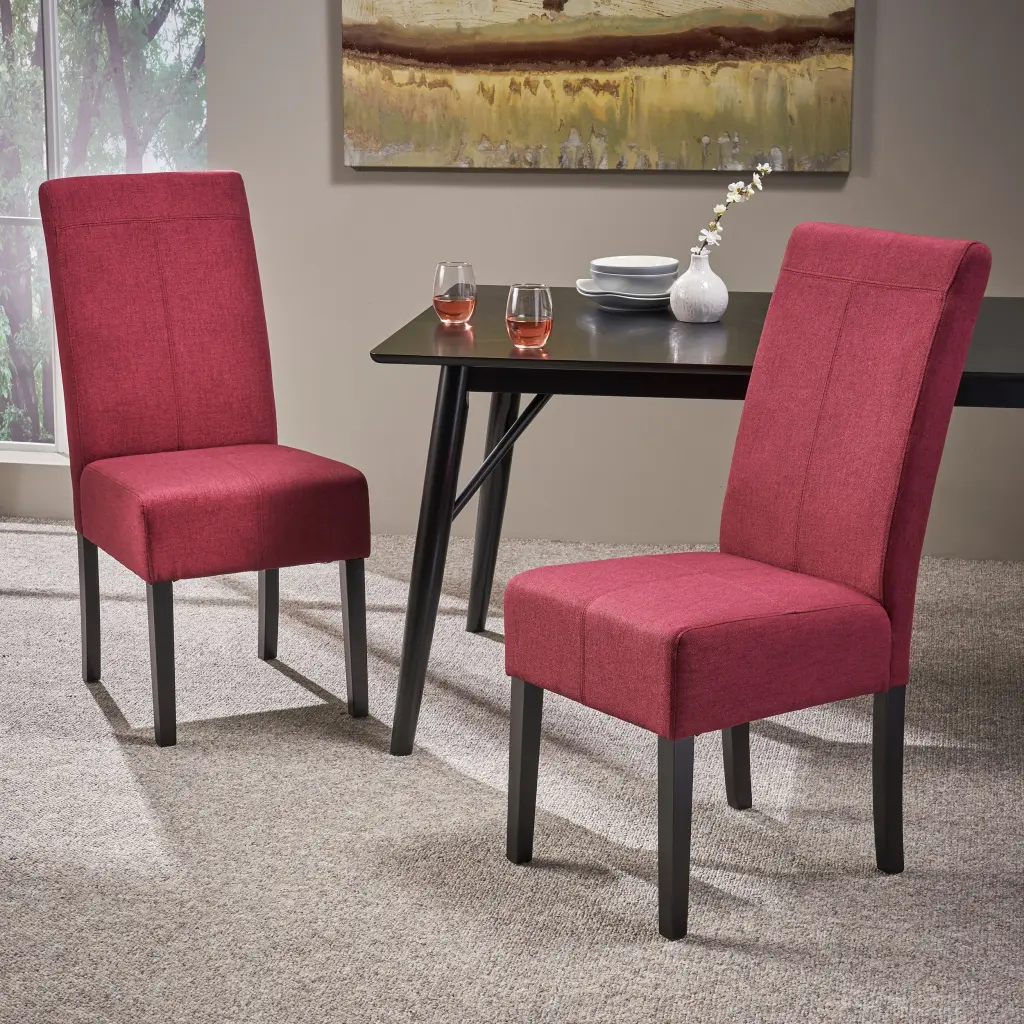 Pertica KD Dining Chair Red Material Kitchen And Dining Room nh-purenest