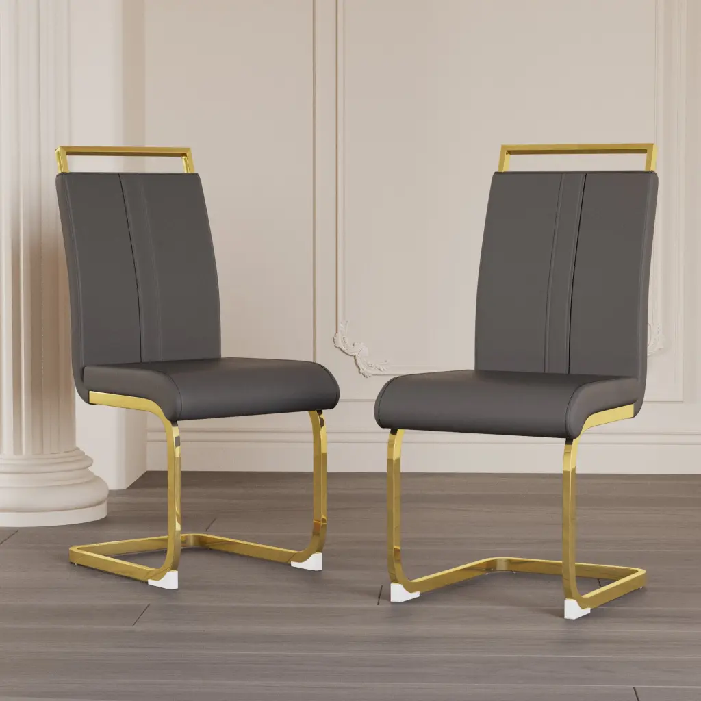 Modern Dining Chairs PU Faux Hide High Back Upholstered Side Chair nuoli furniture