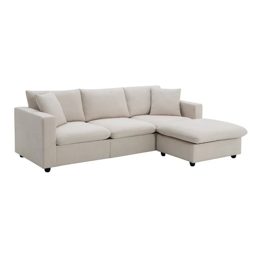 9023Aaa Parcel Beige Polyester 1 Seat Modern Accent Chair Living Room rnb