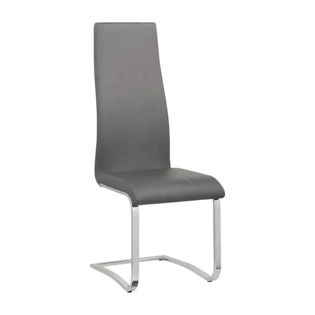 Dining Chair Breuer Style Set 4 Gray Metal Frame Modern Kitchen Seating royal hampton