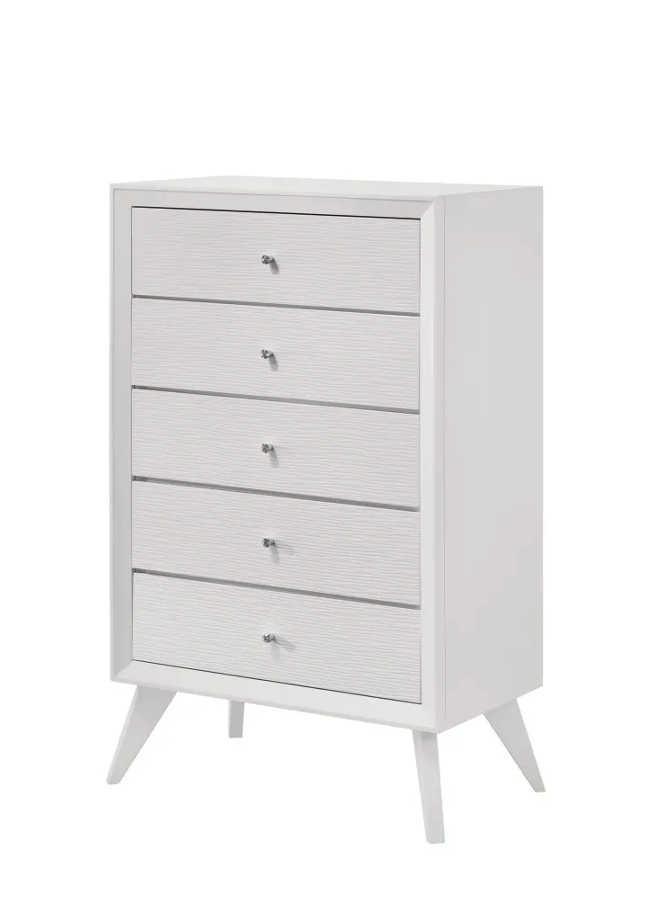 Cerys Chest White Finish MDF Modern Bedroom Storage Furniture acme onsite store
