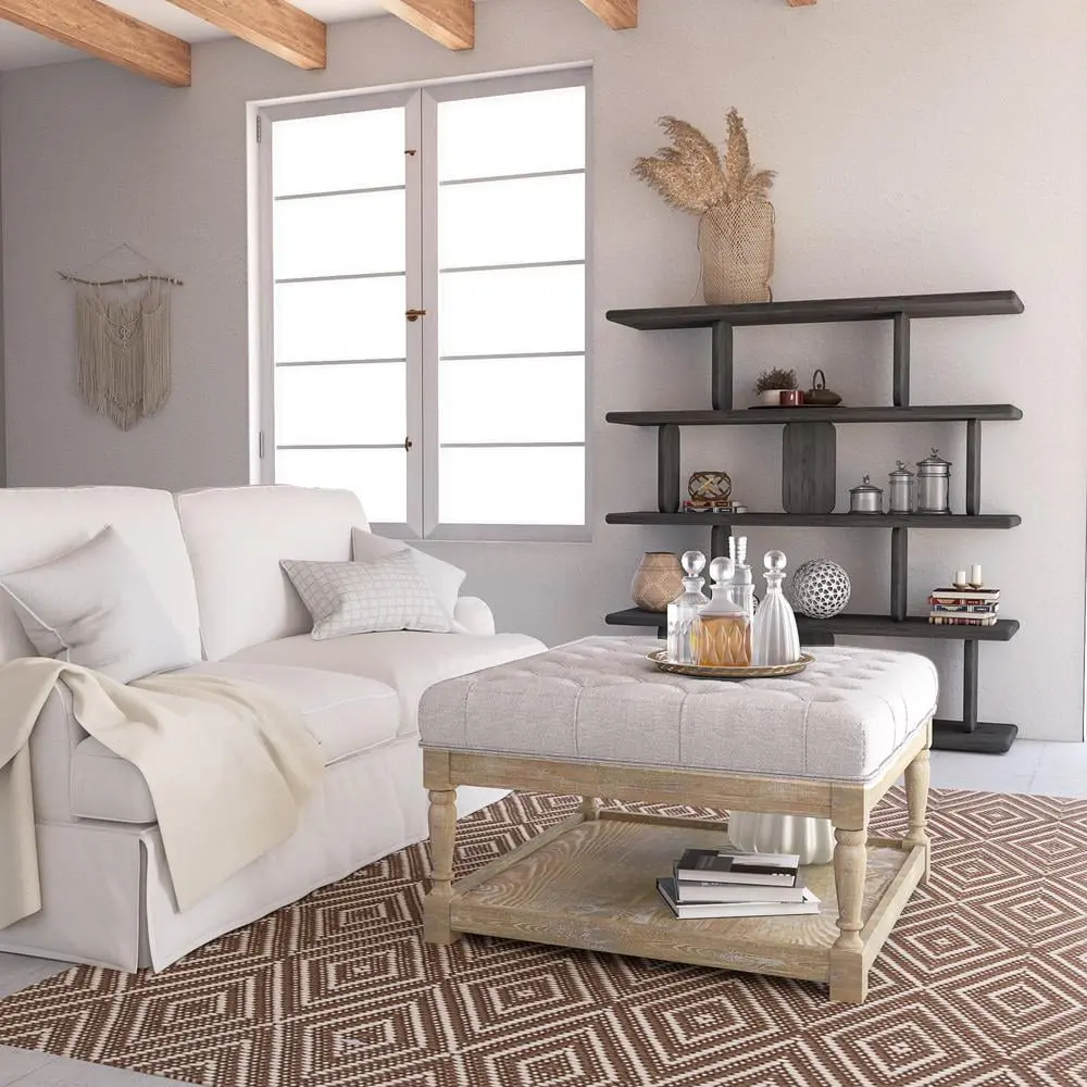 90210 Furniture Apollo Square Coffee Table Off-White