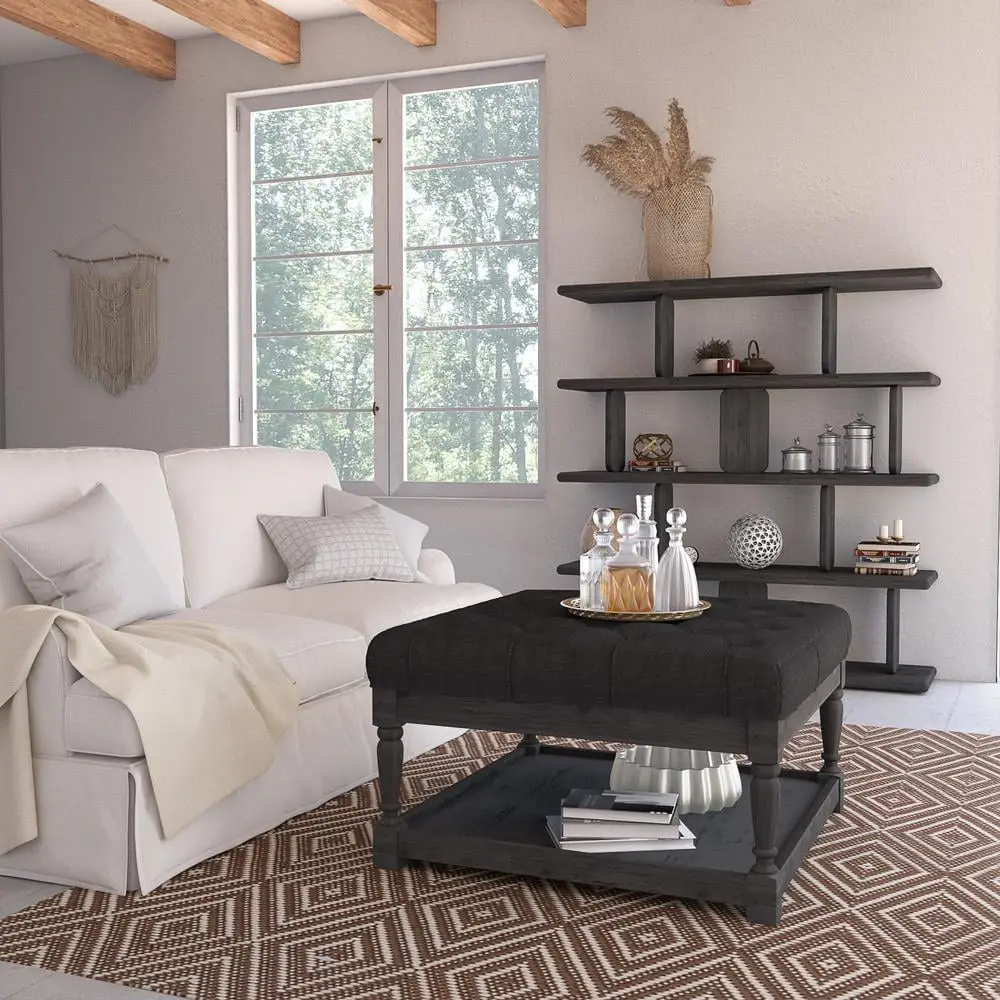 90210 Furniture Apollo Square Coffee Table Black