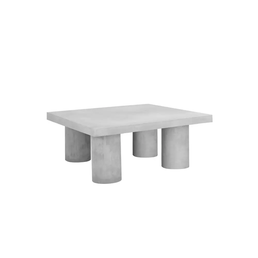 Nat Square Coffee Table Small Black Concrete - Minimalist Modern Design American Home Classic